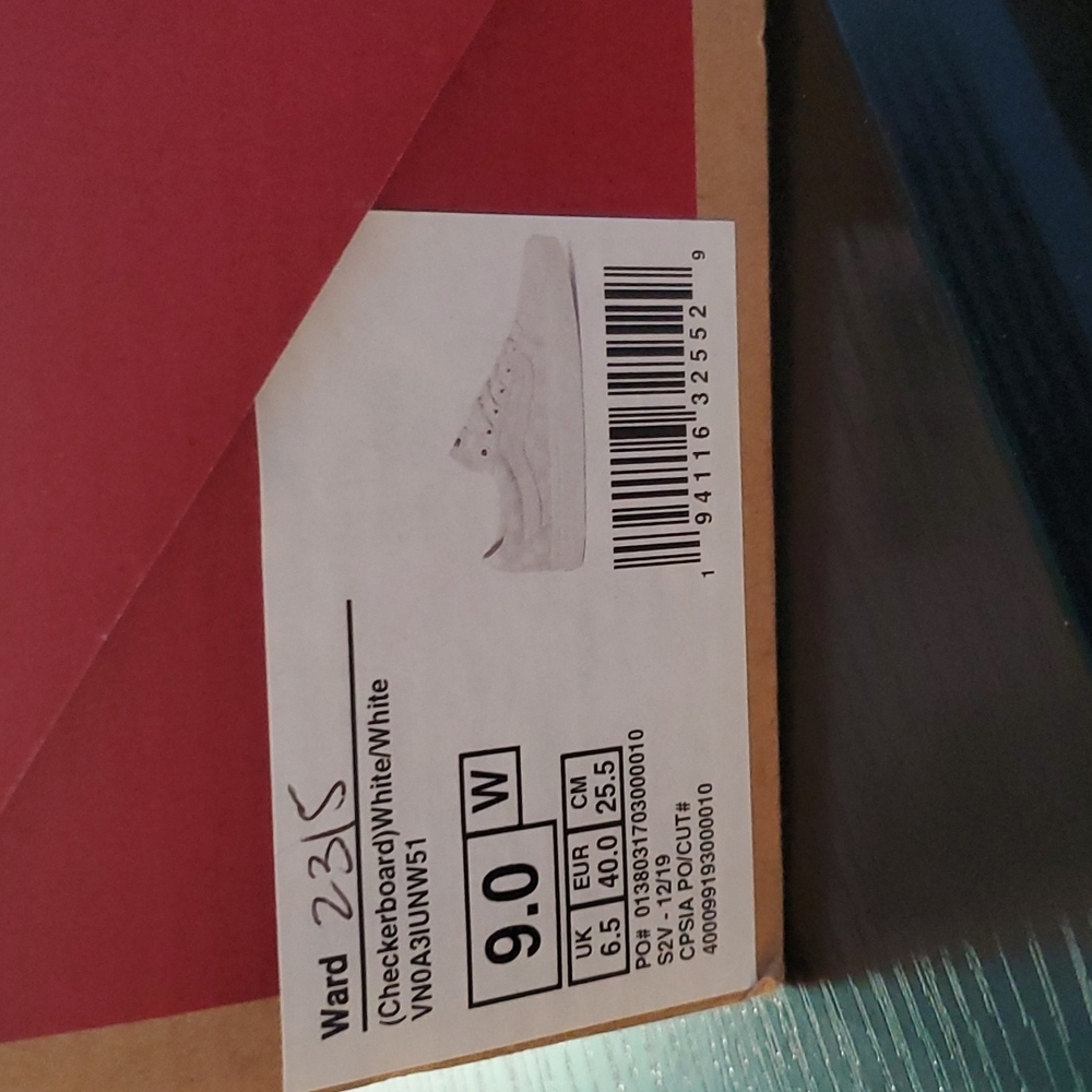 Brand new w/ tags white checkered Vans